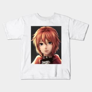 Red Hair Anime Girl Kids T-Shirt